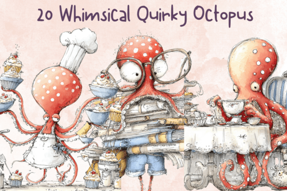 Download Whimsical Quirky Octopus Clipart - Octopus Collection