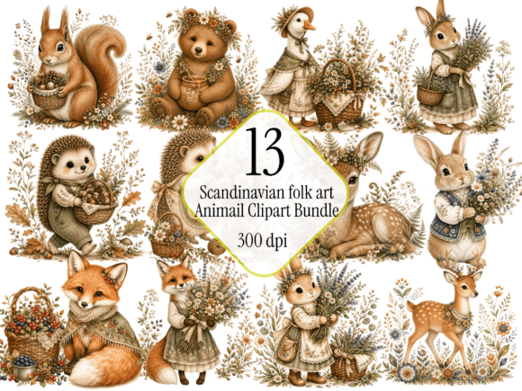 Download Scandinavian Woodland Animal Clipart Bun - Woodland animal clipart Collection