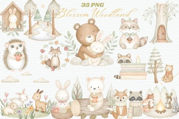 Download Forest Friends Woodland Animal Clipart - Woodland animal clipart Collection