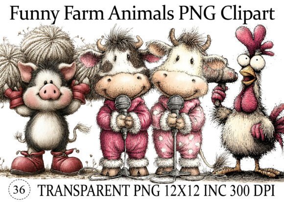 Download Funny Farm Animals PNG Clipart - Farm animals Collection