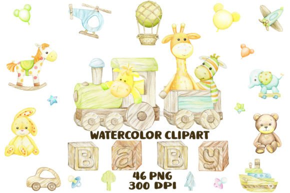 Download Watercolor Baby Toys Clipart, Boho Baby - Premium Resources