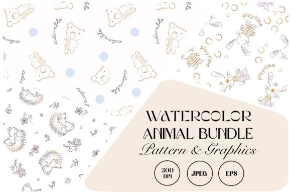 Download Watercolor Animal Bundle Pattern - Watercolor animal bundle Collection