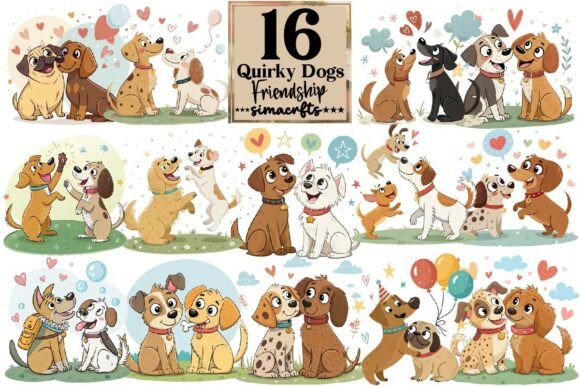 Download Quirky Dogs Friendship PNG Clipart - Dogs Collection