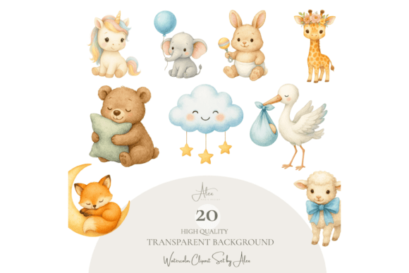 Download Baby Shower Clipart Animals - Premium Resources