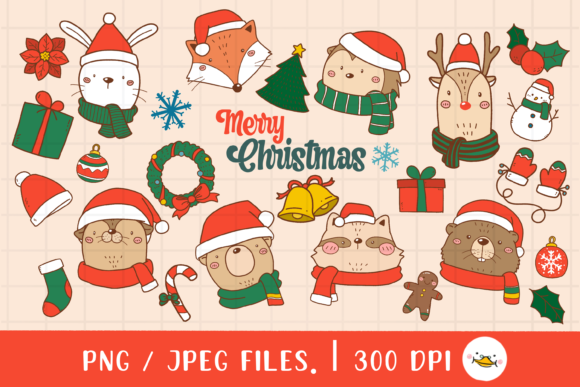 Download Merry Christmas Woodland Animal Clipart - Woodland animal clipart Collection