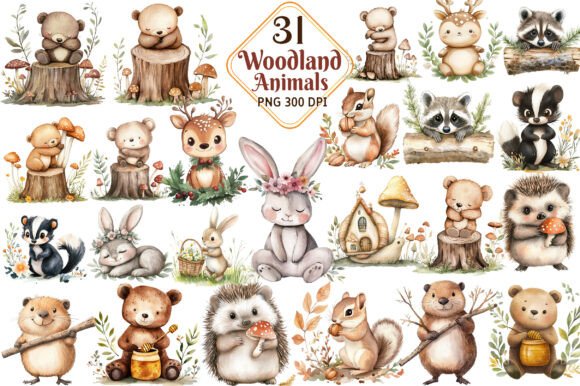Download Cute Woodland Animal Clipart - Premium Resources